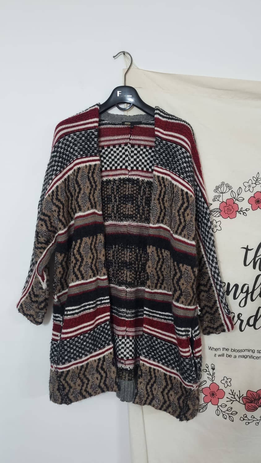 [maje]에스닉 오픈 니트 가디건 80 상품이미지1