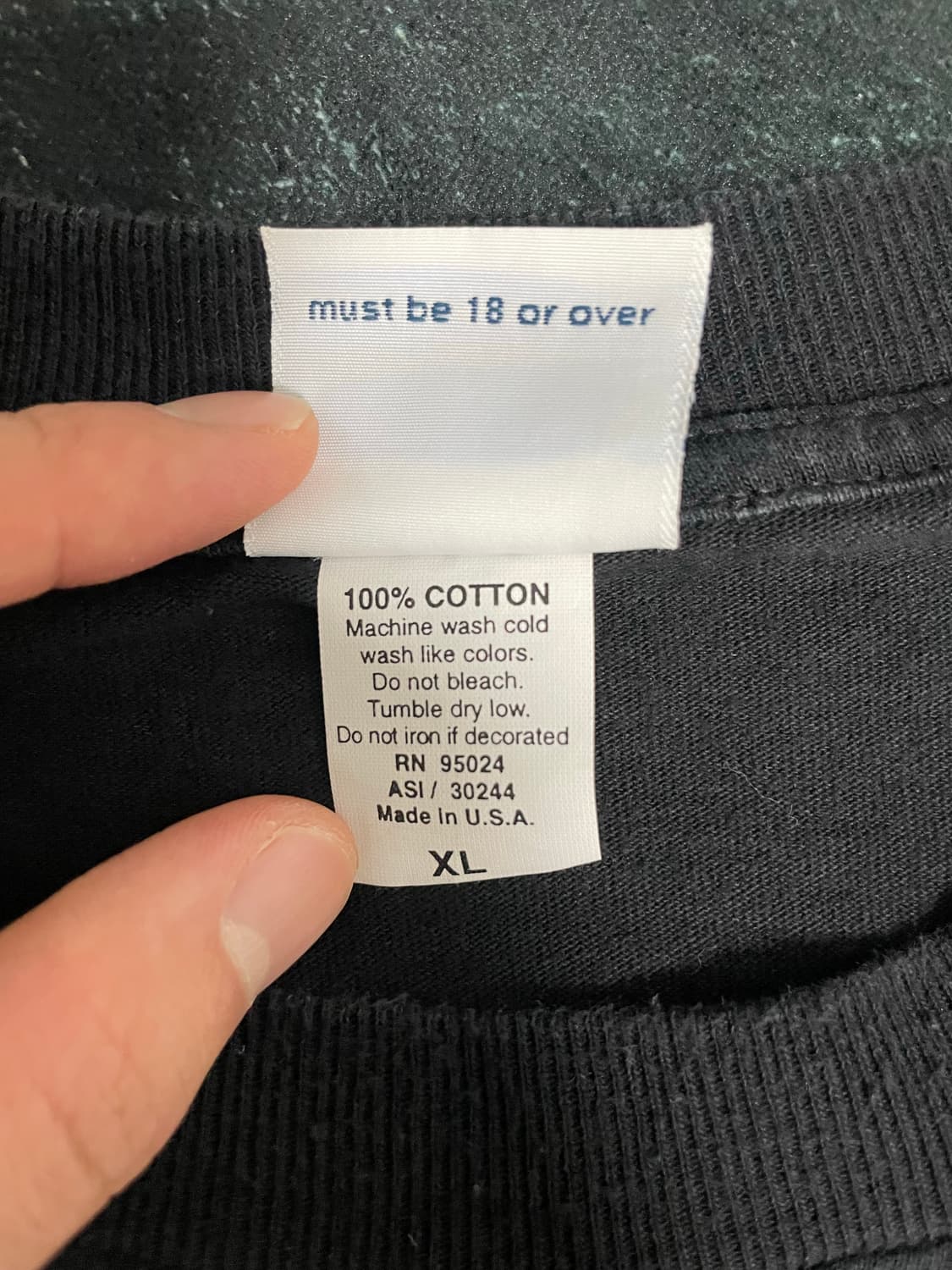 [XL] 90's pornstar 폰스타 빈티지 롱슬리브 블랙 상품이미지4