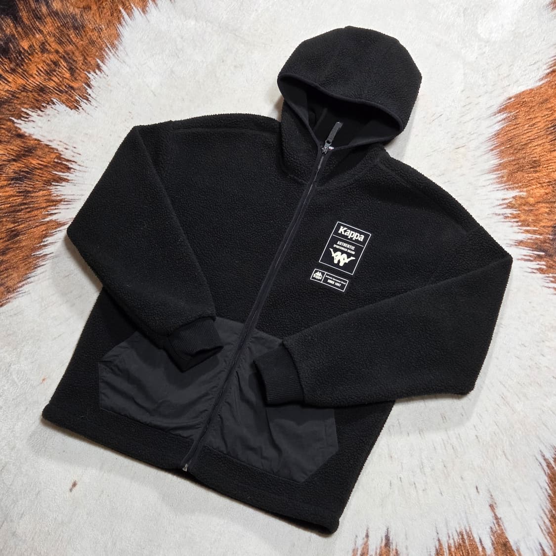 카파 블랙 원포켓 후드 후리스 집업 상품이미지1