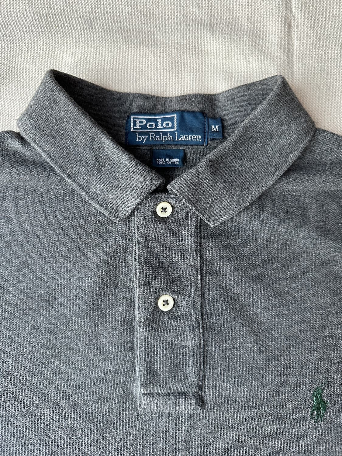 폴로 랄프로렌 차콜 그레이 피케 반팔 카라티 M 상품이미지2