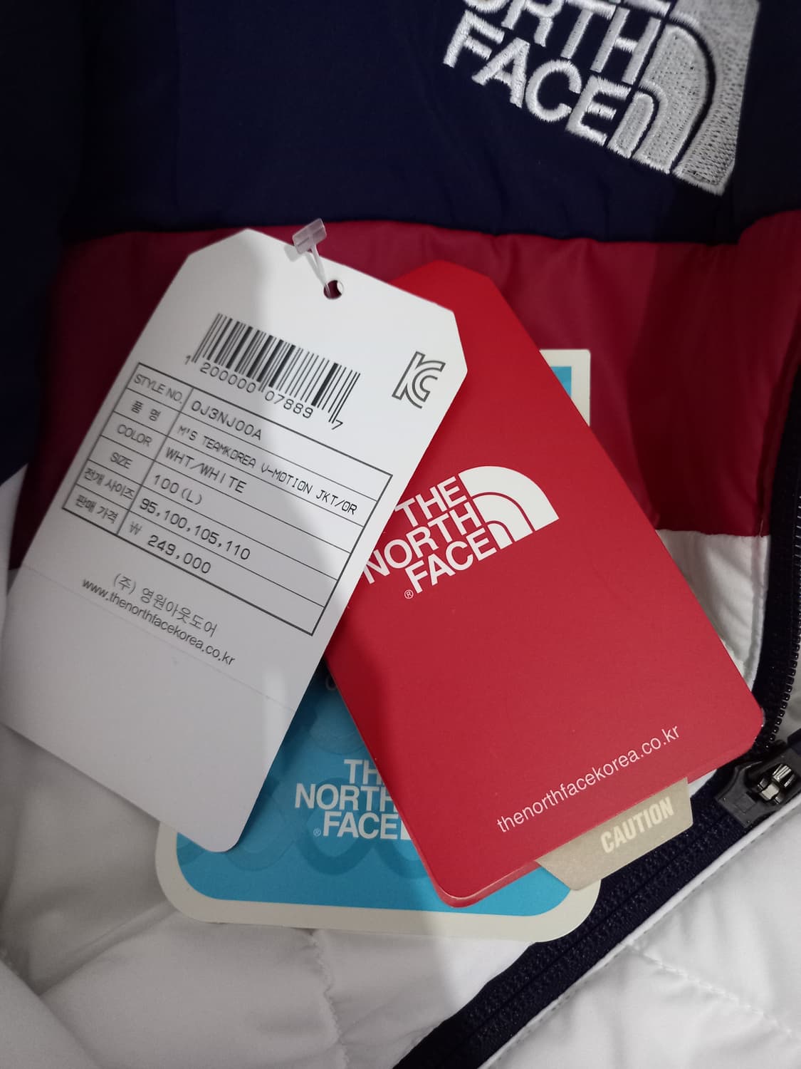 새상품급 노스페이스 평창올림픽 팀코리아 패딩 100/L 상품이미지8