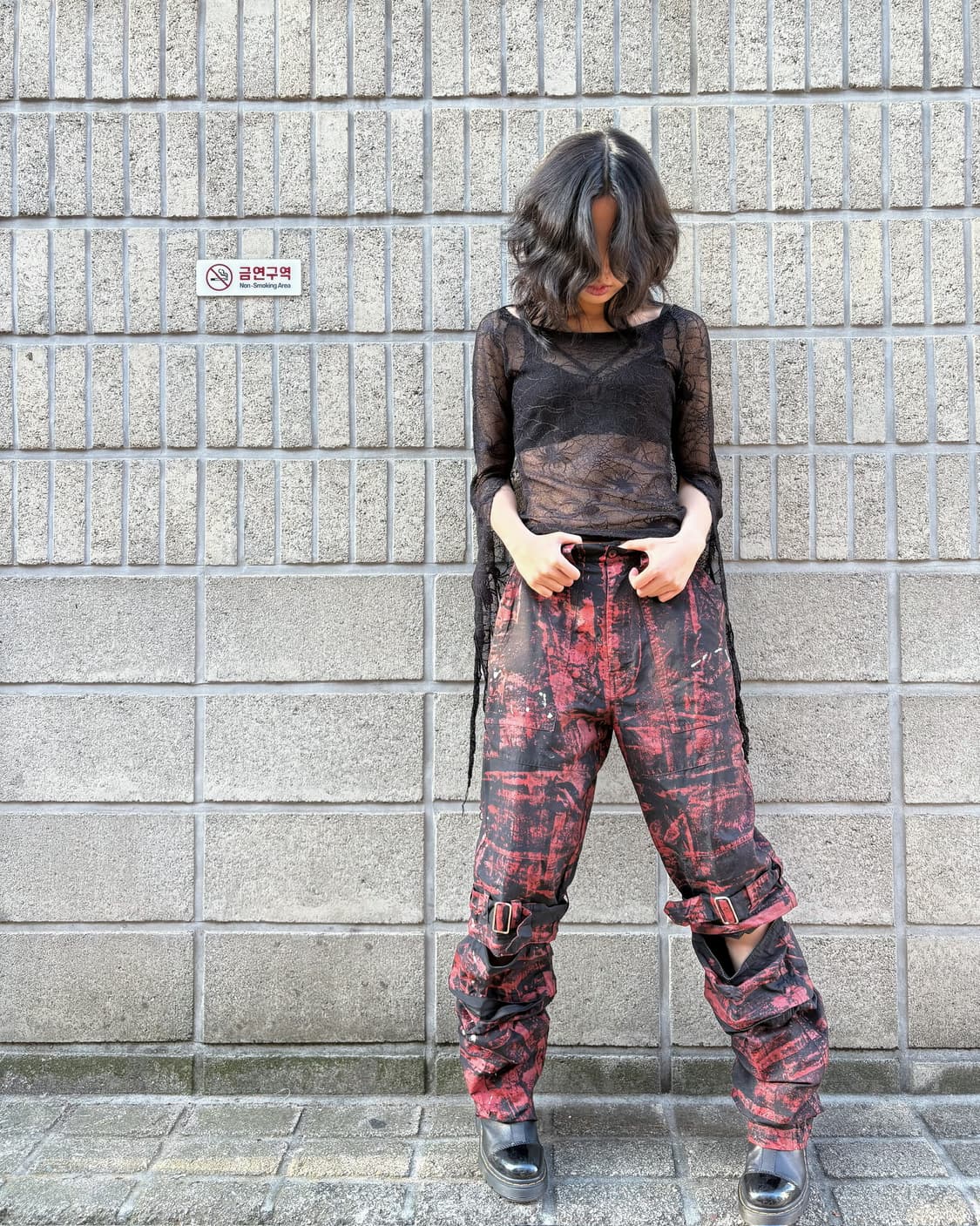 올 페인팅 디테일 레이버 팬츠 상품이미지10