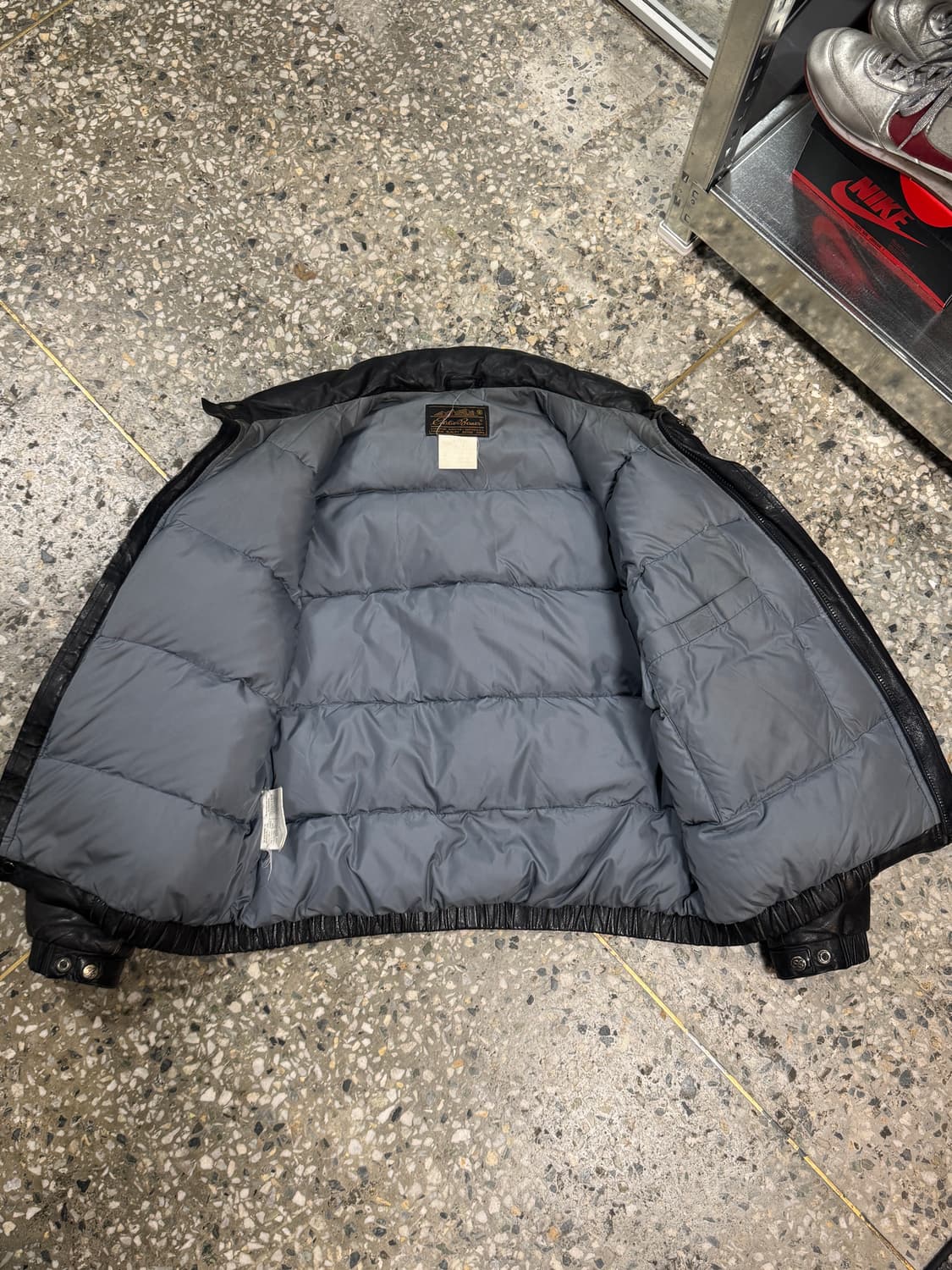 빈티지 80 90s Eddie Bauer 에디바우어 레더 구스다운 자켓 상품이미지7