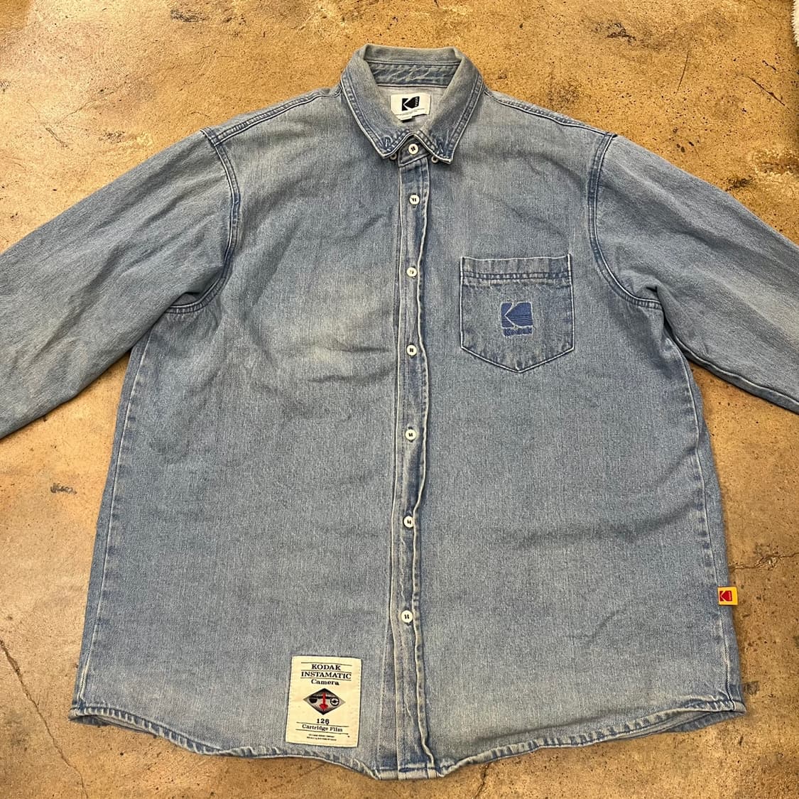 [정품/XL] 코닥 데님 셔츠 긴팔 청남방 b18 상품이미지3
