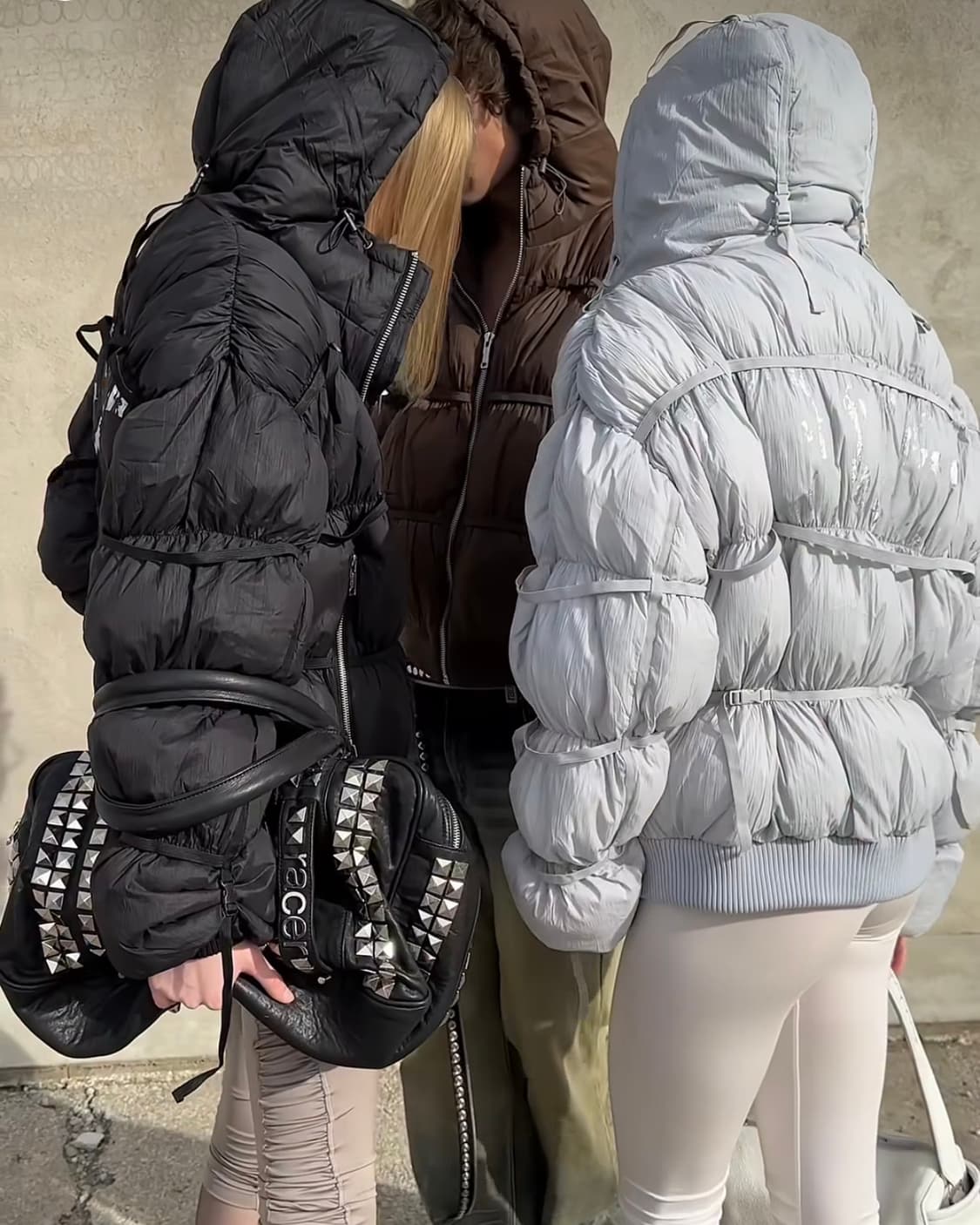 Racerworldwide black puffer jacket 상품이미지1