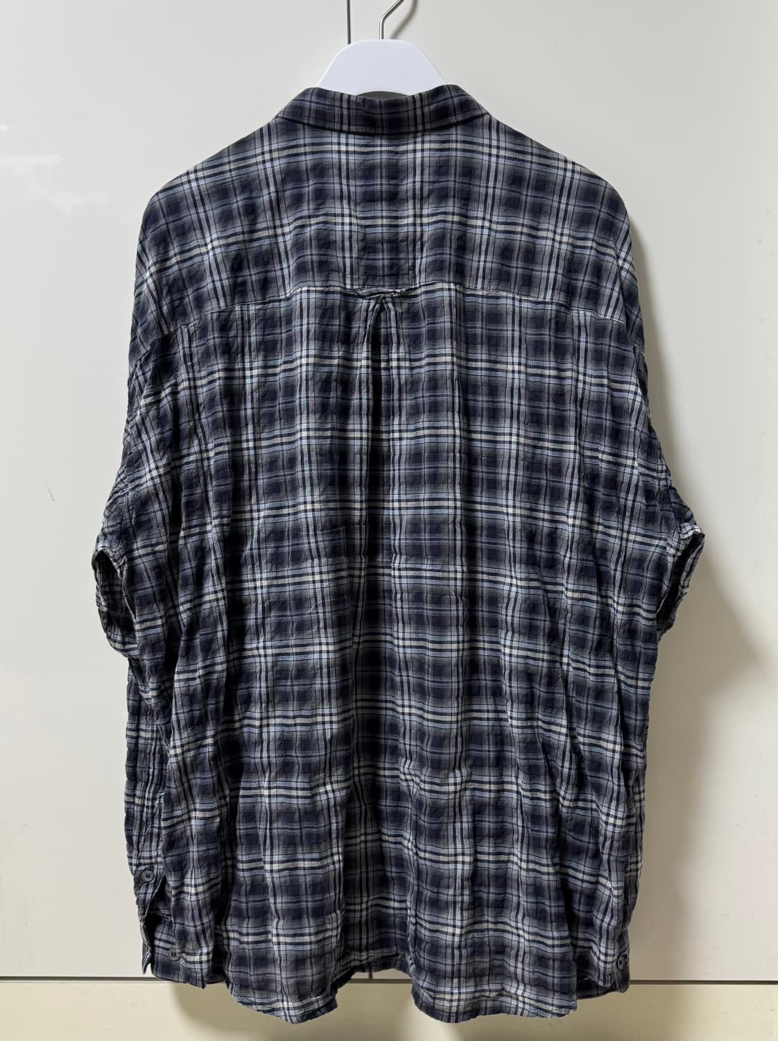 4) 폴리테루 컨트리 체크 셔츠 네이비 플레인 상품이미지3