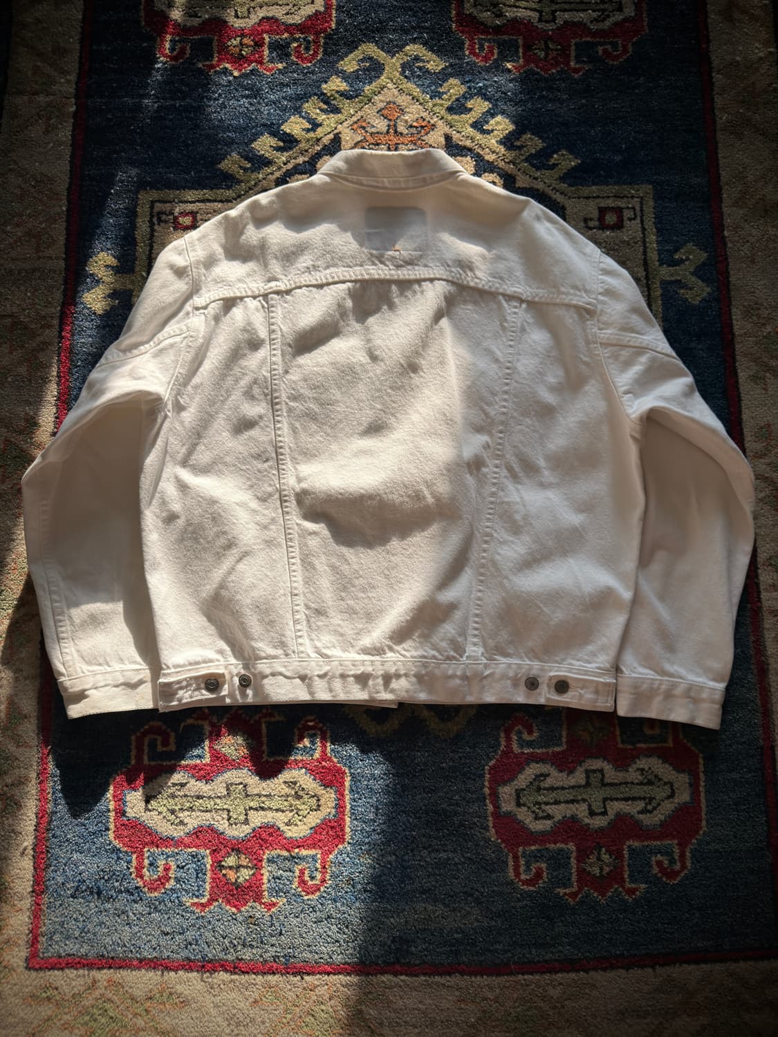 90s USA 리바이스 70507-0251 화이트 코튼트윌 트러커 자켓 상품이미지2