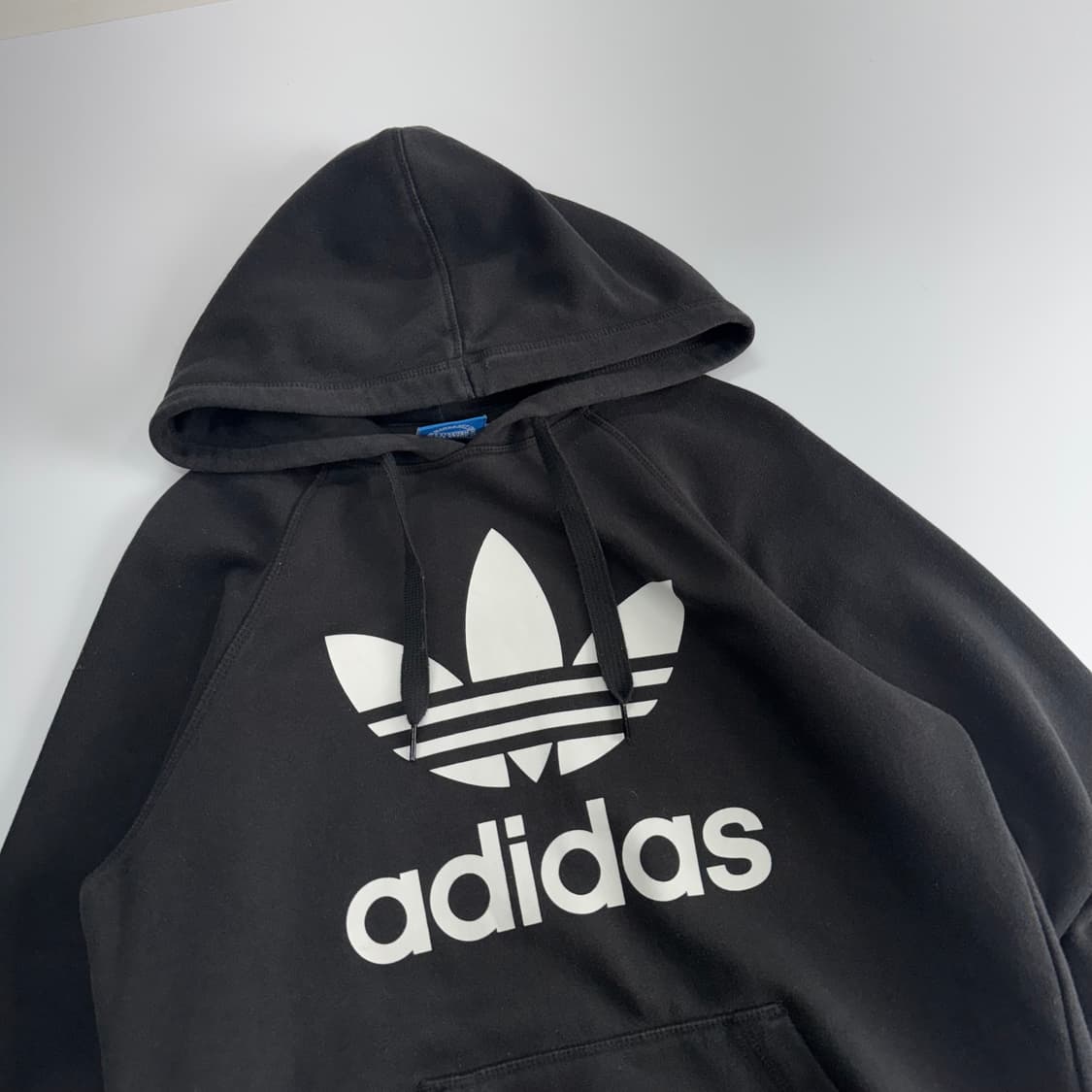 Adidas 아디다스 빅 파이어 로고 블랙 후드티 상품이미지4