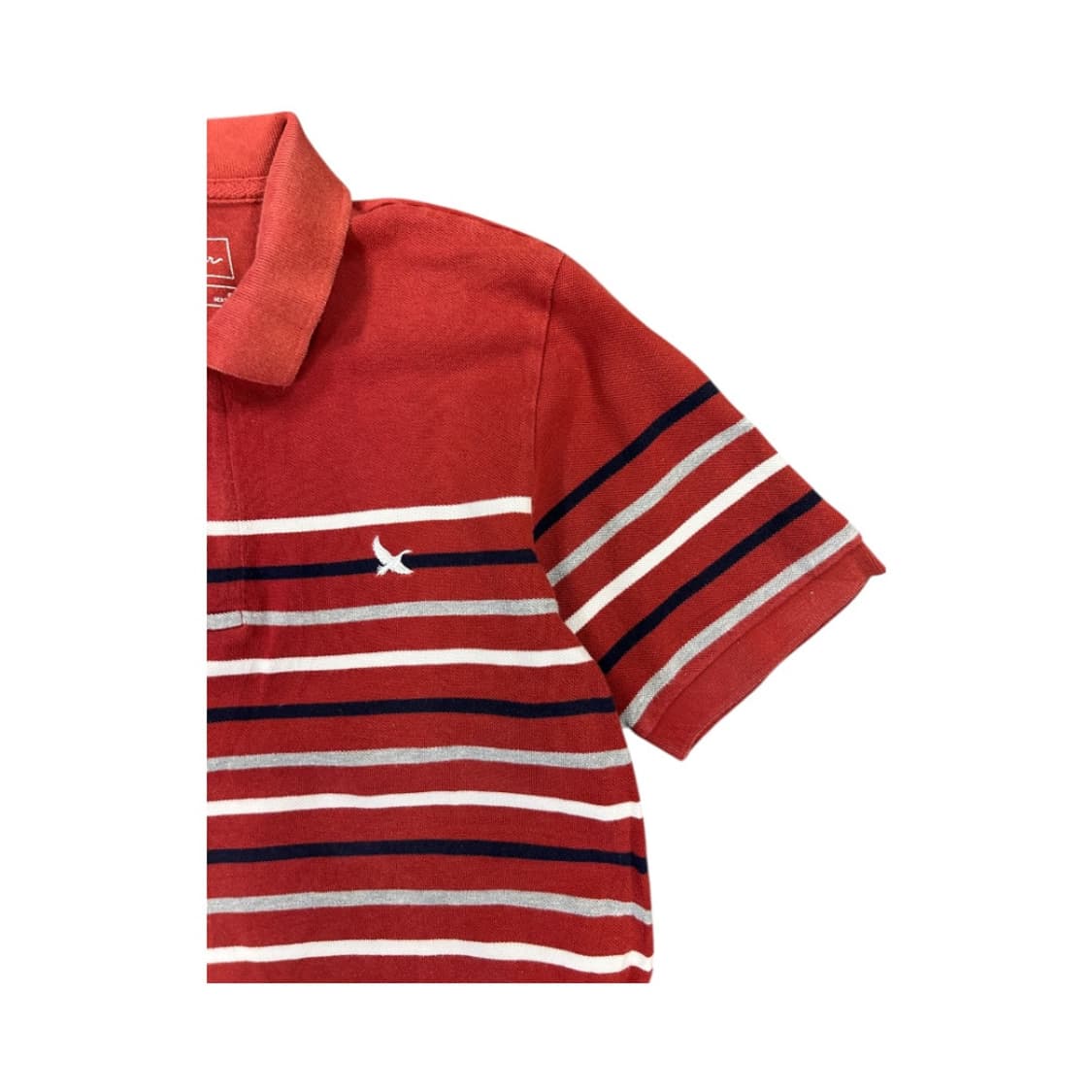 S) 에디바우어 레드 스트라이프 반팔 폴로셔츠 T-106 상품이미지3