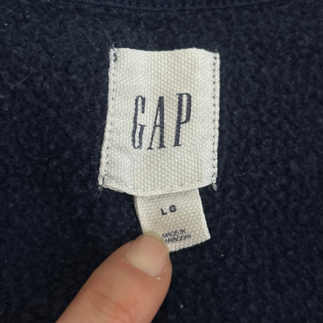 GAP 갭 화이트로고 네이비 맨투맨 상품이미지5