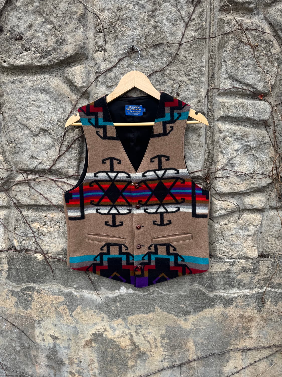 80s 펜들턴 빈티지 아즈텍 웨스턴 울 베스트 조끼 40 상품이미지1