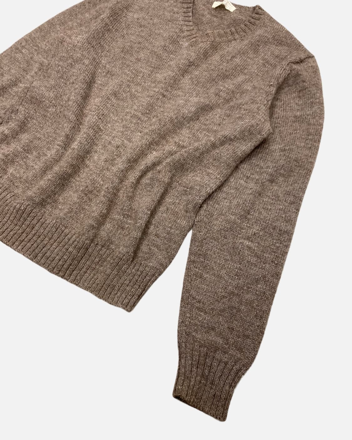 brown wool v-neck knit 상품이미지2