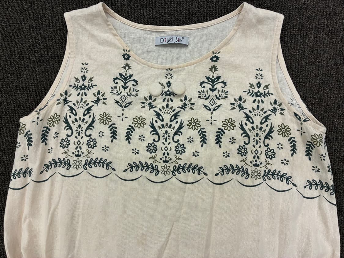 OS)Japanese vintage 여성 에스닉 패턴 나시 원피스 상품이미지4