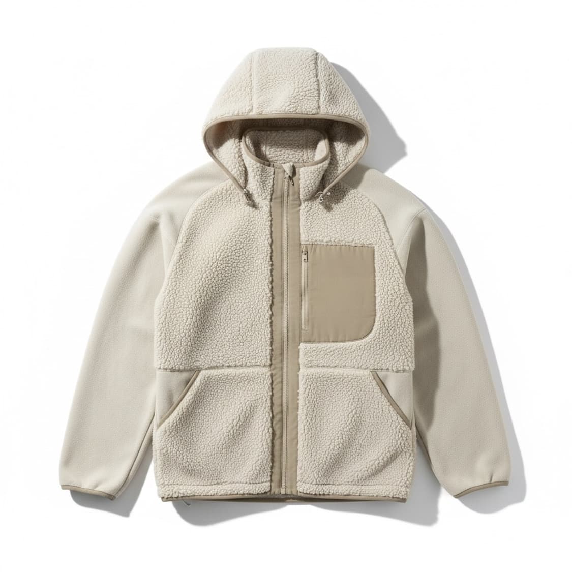 유니클로X화이트 마운티니어링 플리스 풀집 파카 내추럴 XL 상품이미지1