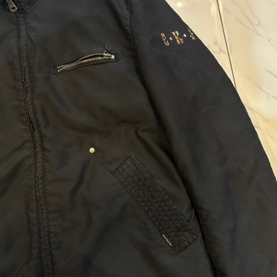 캘빈클라인 블랙 하이넥 스트릿 집업 자켓 클래식자켓 누빔 빈티지 상품이미지4