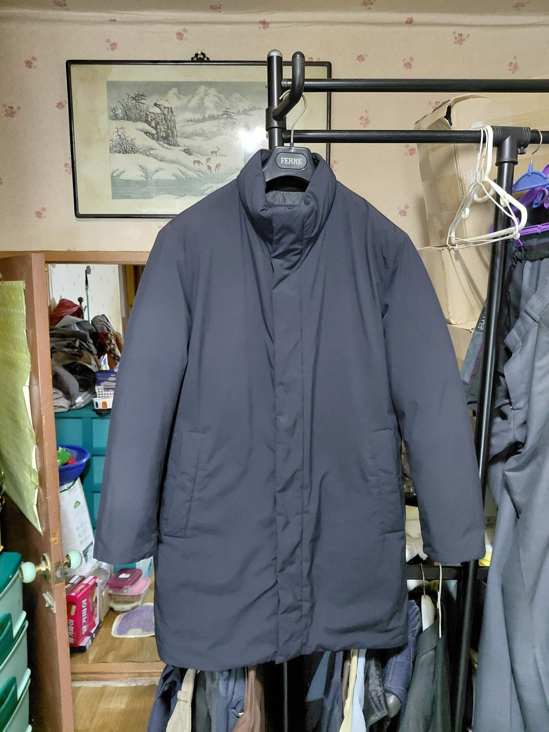 [에디션]하이넥 덕다운 패딩 코트 100~105사이즈 상품이미지1