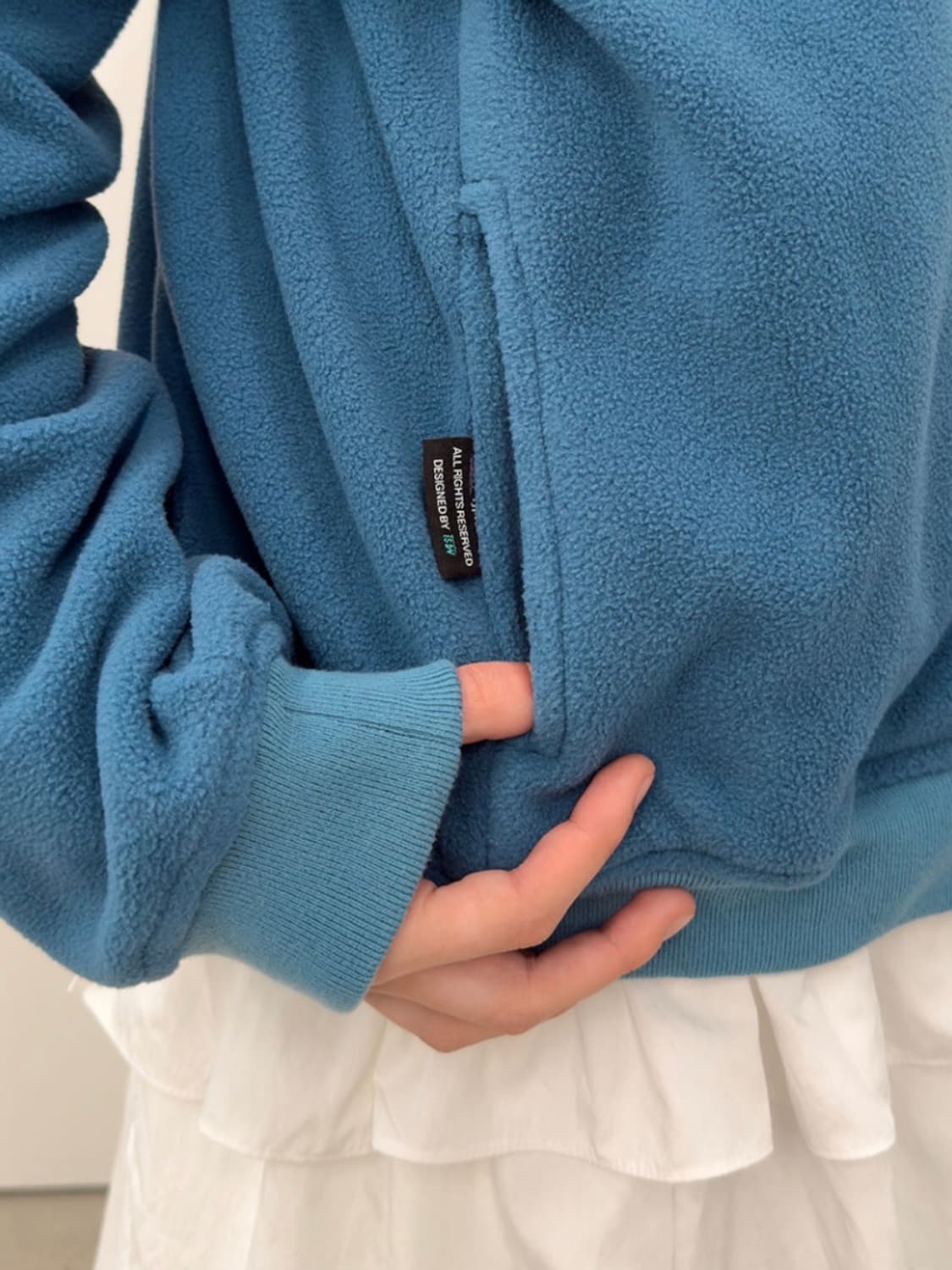 타입서비스 플리스 탑 블루색상 상품이미지3