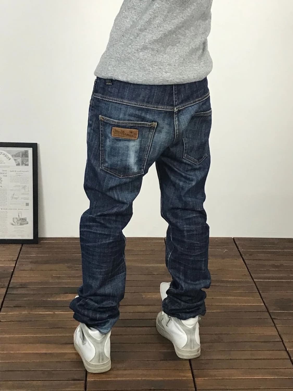 Beams Heart Washed Denim Jeans 상품이미지3