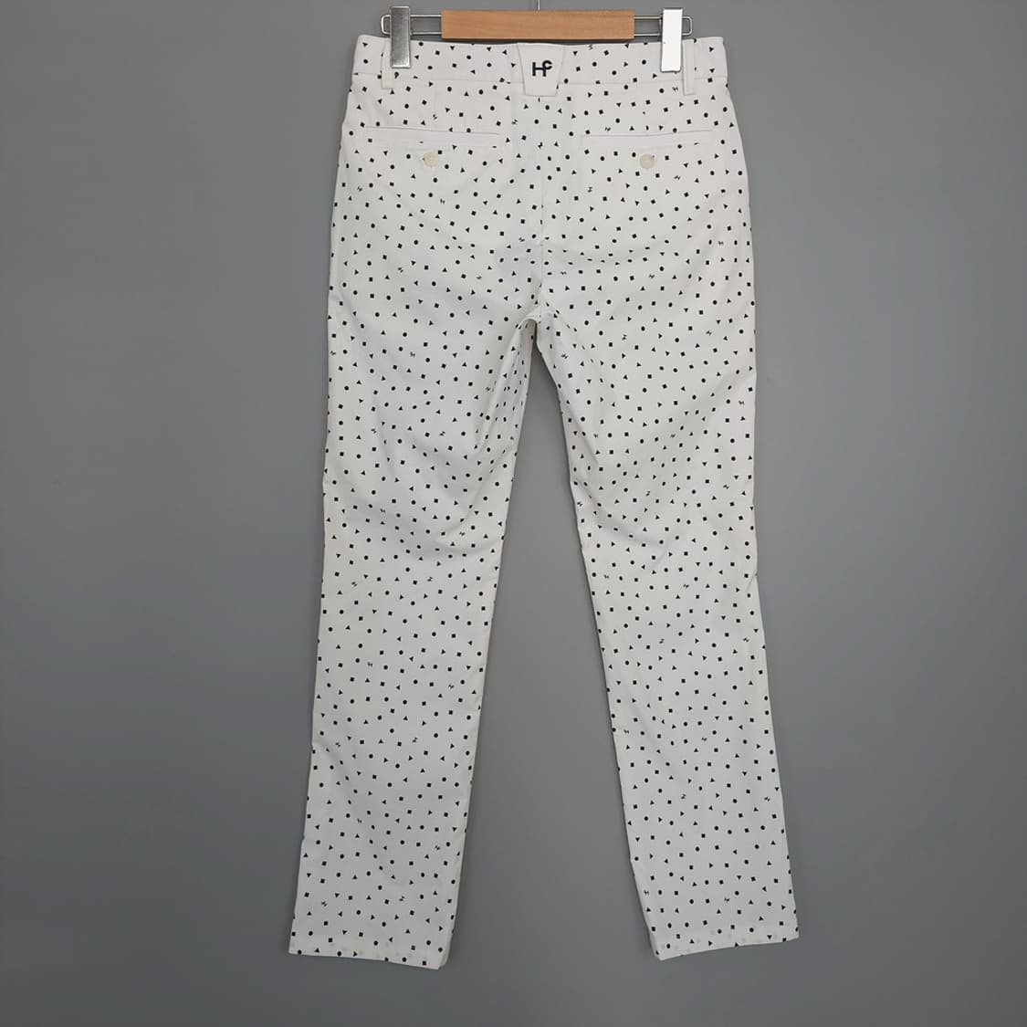 힐크릭 Heal Creek 남성 골프 팬츠 도트 패턴 화이트 31 상품이미지4