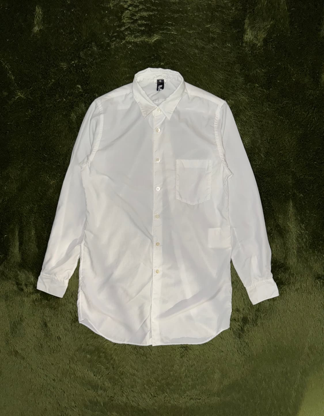 [XS] 꼼데가르송 블랙 22ss 폴리 롱 셔츠 화이트 상품이미지1