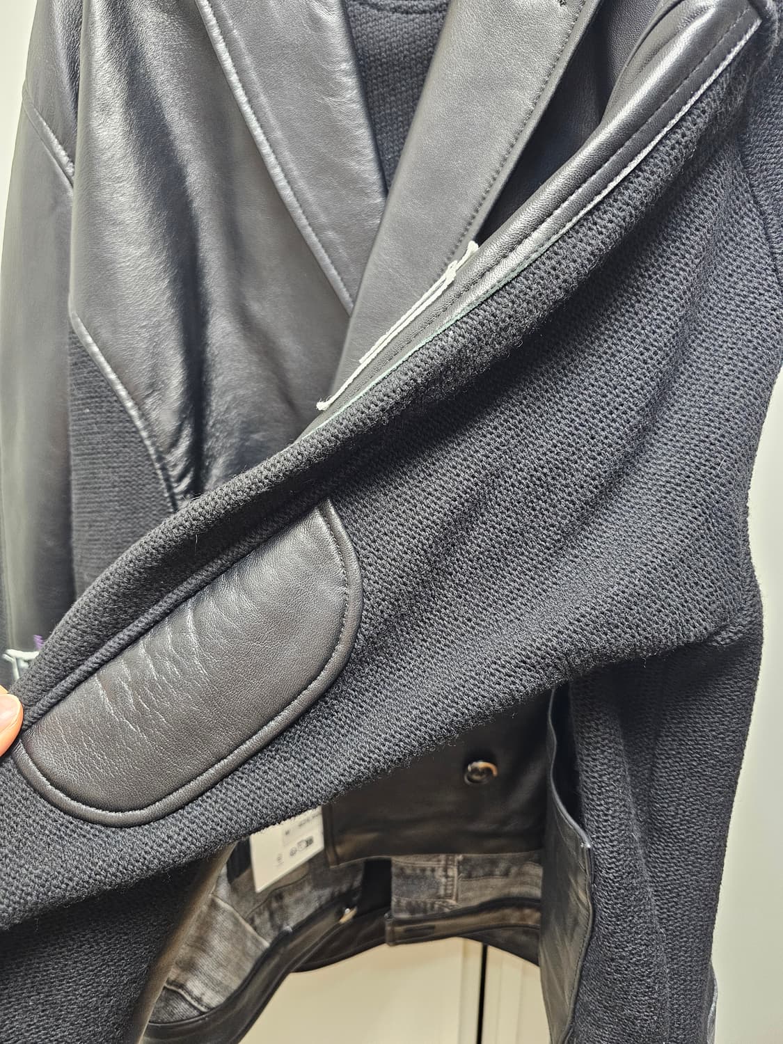 새상품 자라 앤더슨벨 콜라보 니트 가죽 자켓 상품이미지6