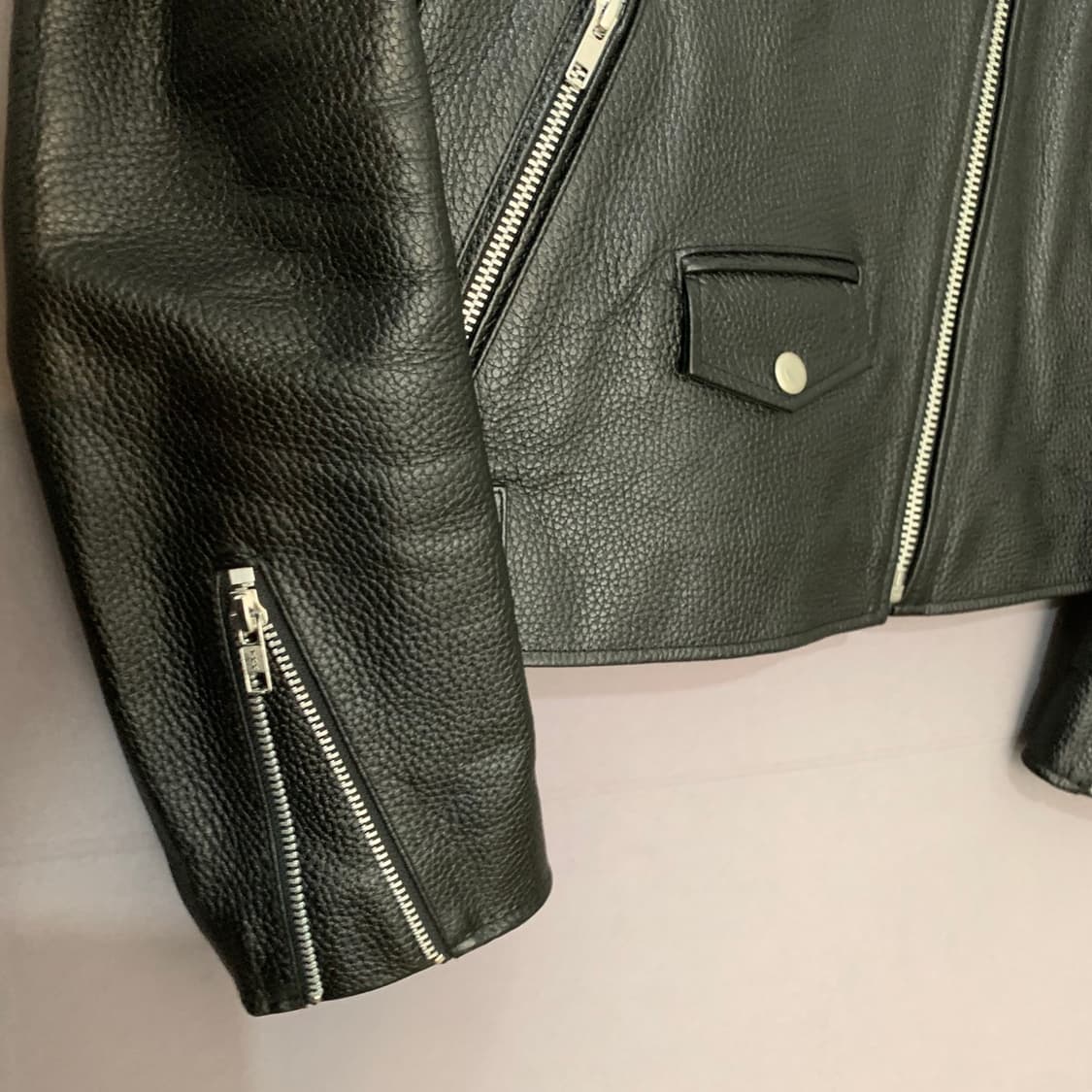 L 비바스튜디오 여성 소가죽 레더 라이더 자켓 상품이미지4