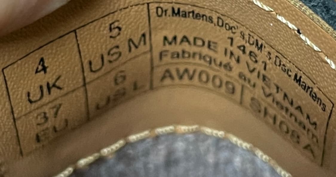 닥터마틴 1461 스무스 (3홀) 230 사이즈 uk4 상품이미지8