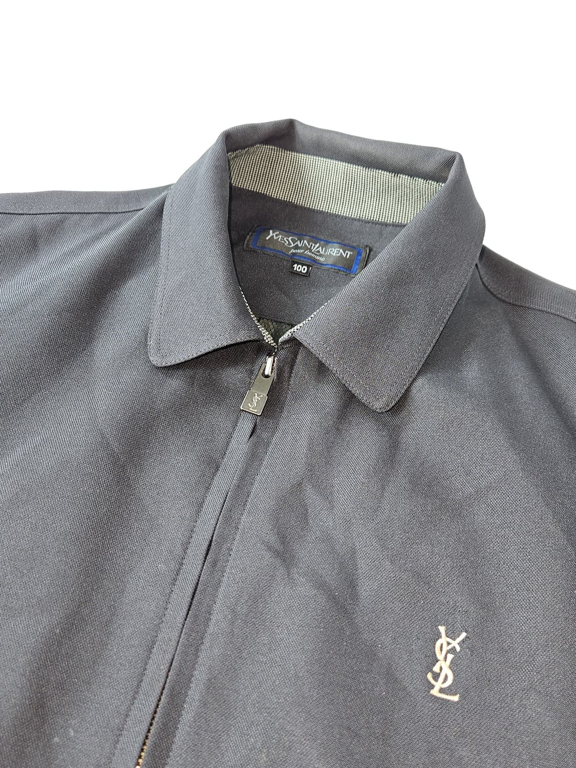 입생로랑 YSL 코튼 블루종 니트 자켓 빈티지 100 정품 상품이미지2