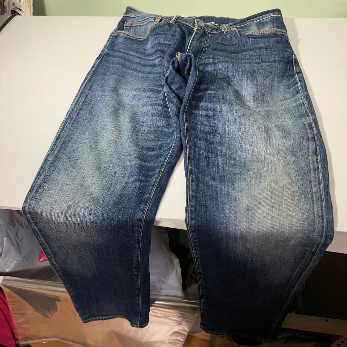 M-L 리바이스511 슬림핏 빈티지워시드 중청 데님팬츠 상품이미지3