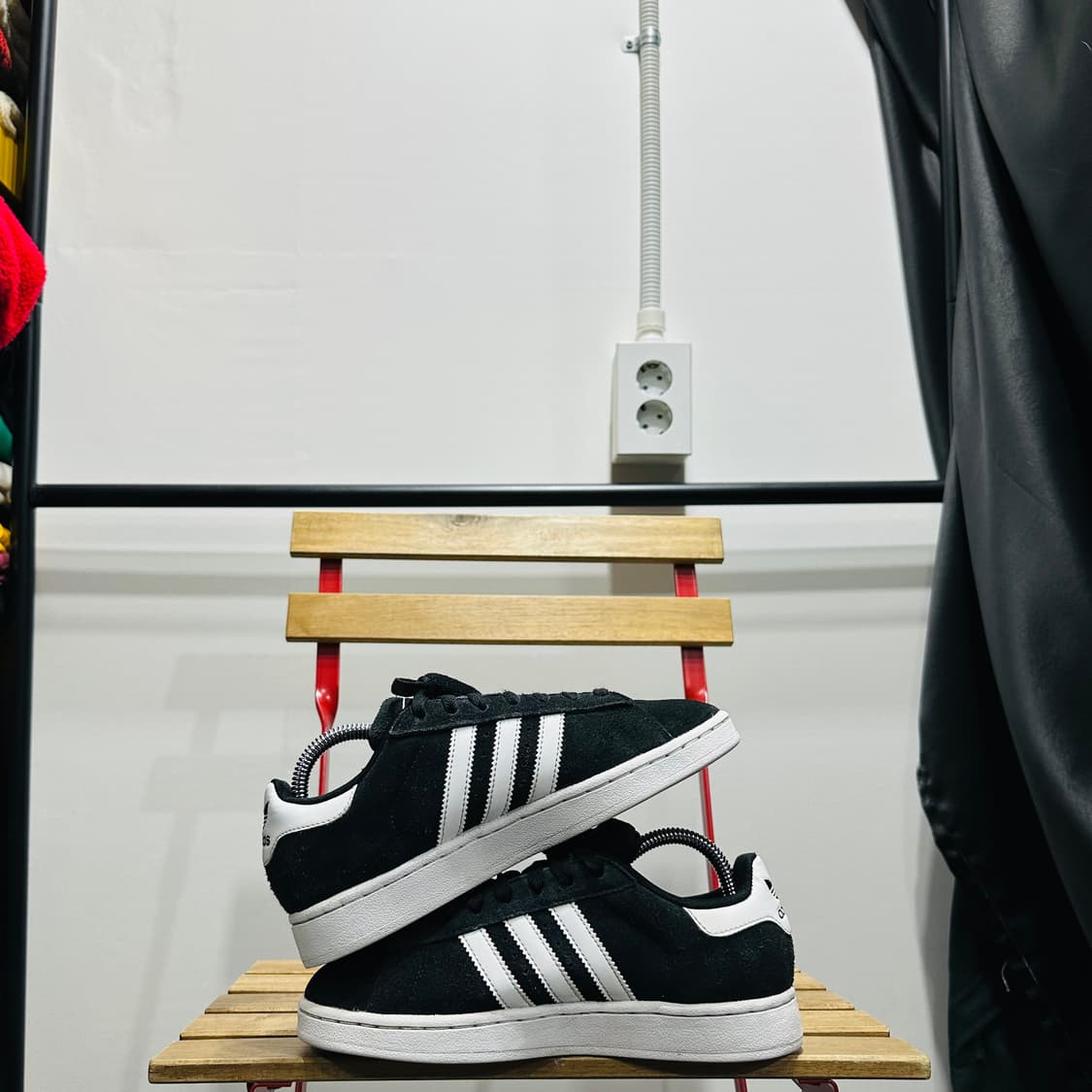 230) 아디다스 운동화 여성 여자 신발 캠퍼스 2 블랙 화이트 상품이미지7