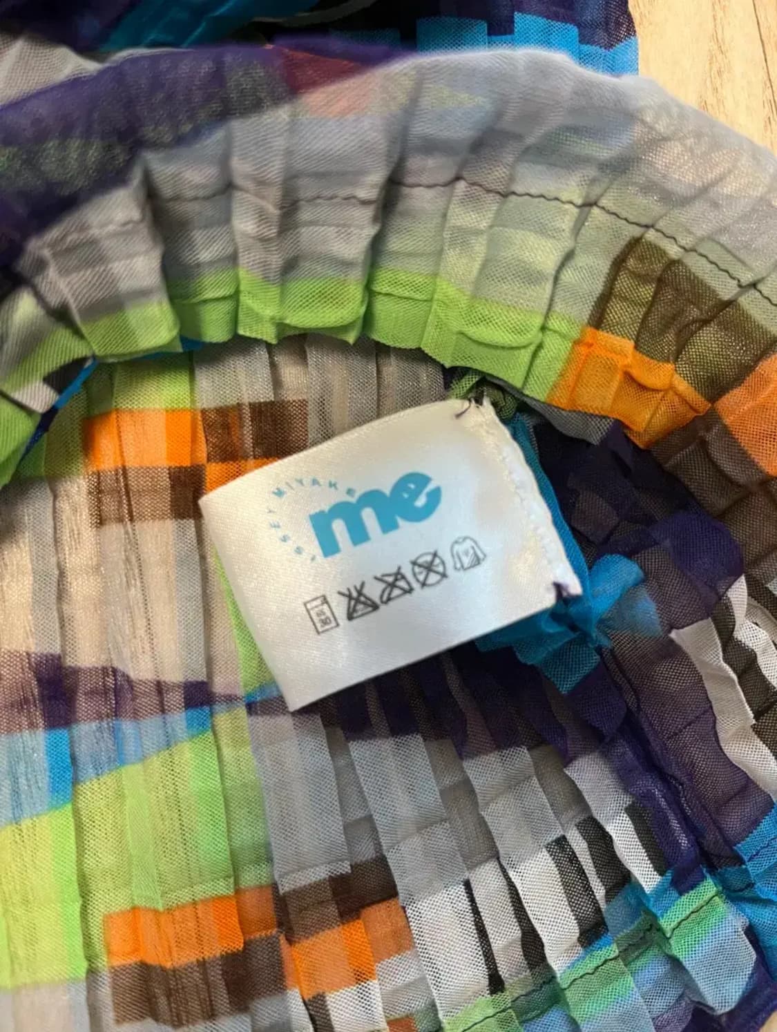 이세이 미야케 패턴 플리츠 셔츠 블루 상품이미지2