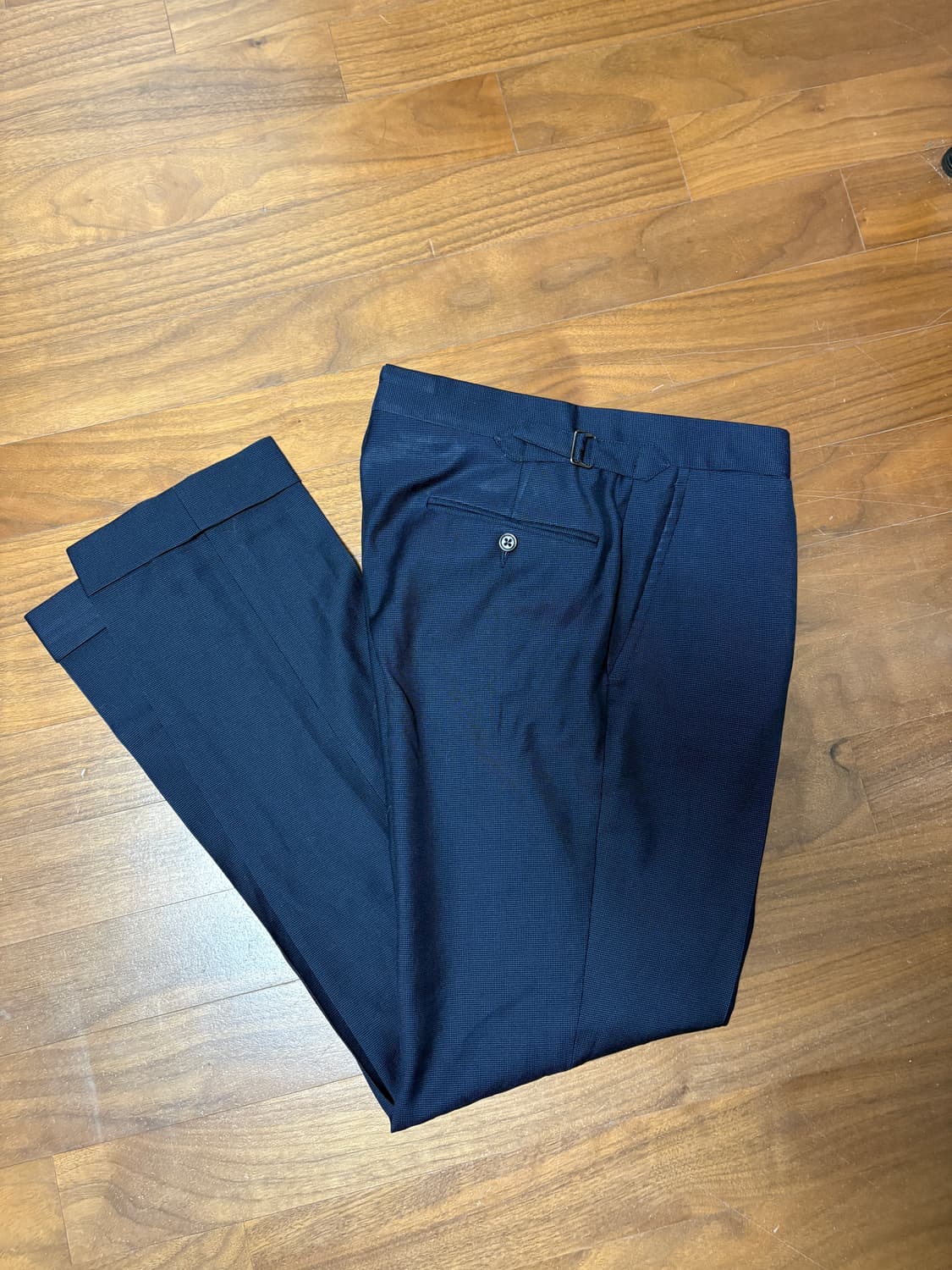 [Polo Ralph Lauren]네이비 울 블랜드 투턱 트라우저 팬츠 상품이미지5