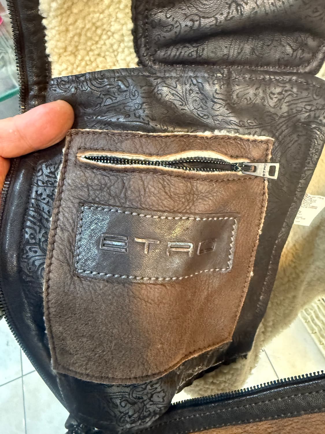 100 정품 에트로 양가죽 무스탕 팝니다 상품이미지4