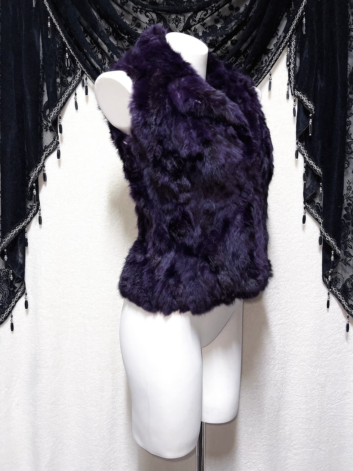 로맨틱고딕 고스펑크 락시크 래빗퍼 베스트 조끼 페어리그런지 갸루 핀터나나 상품이미지4