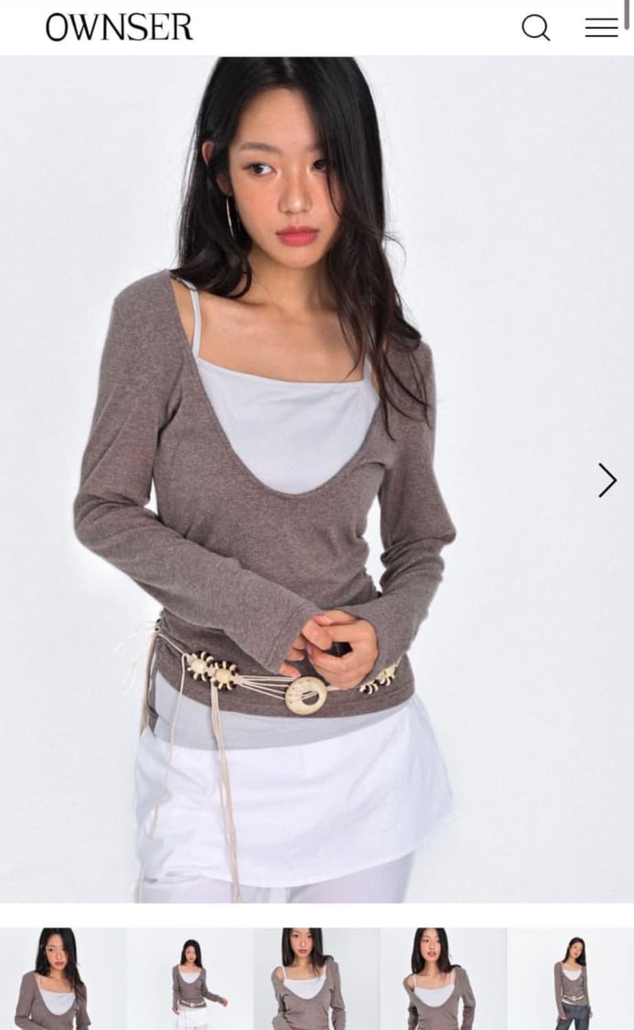 오운서 올드메모리 레이어드 롱슬리브 상품이미지1