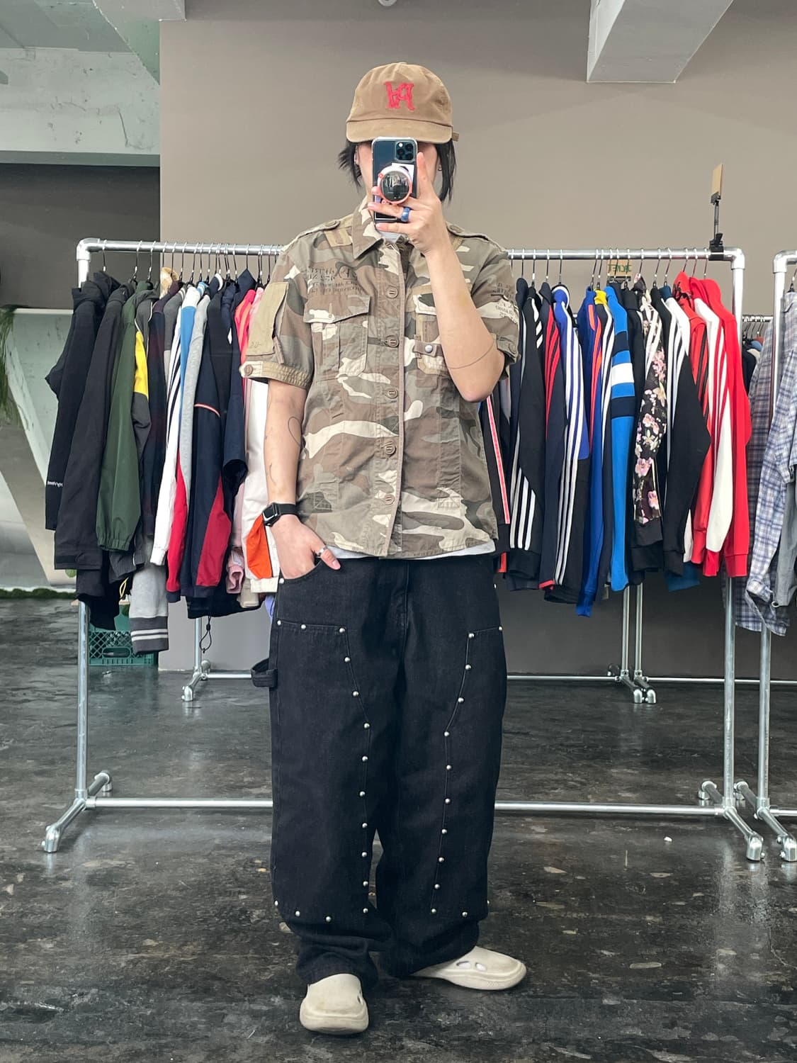 AVIREX 카모 반팔 셔츠 상품이미지3