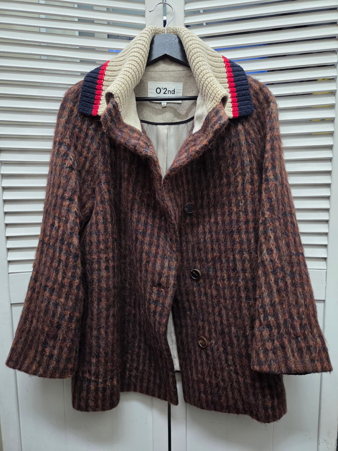 오즈세컨 이태리 울알파카 숄카라 코트 상품이미지1