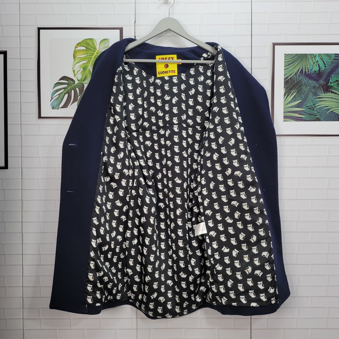 럭키슈에뜨 울 혼방 자켓 롱 코트 34사이스 상품이미지6