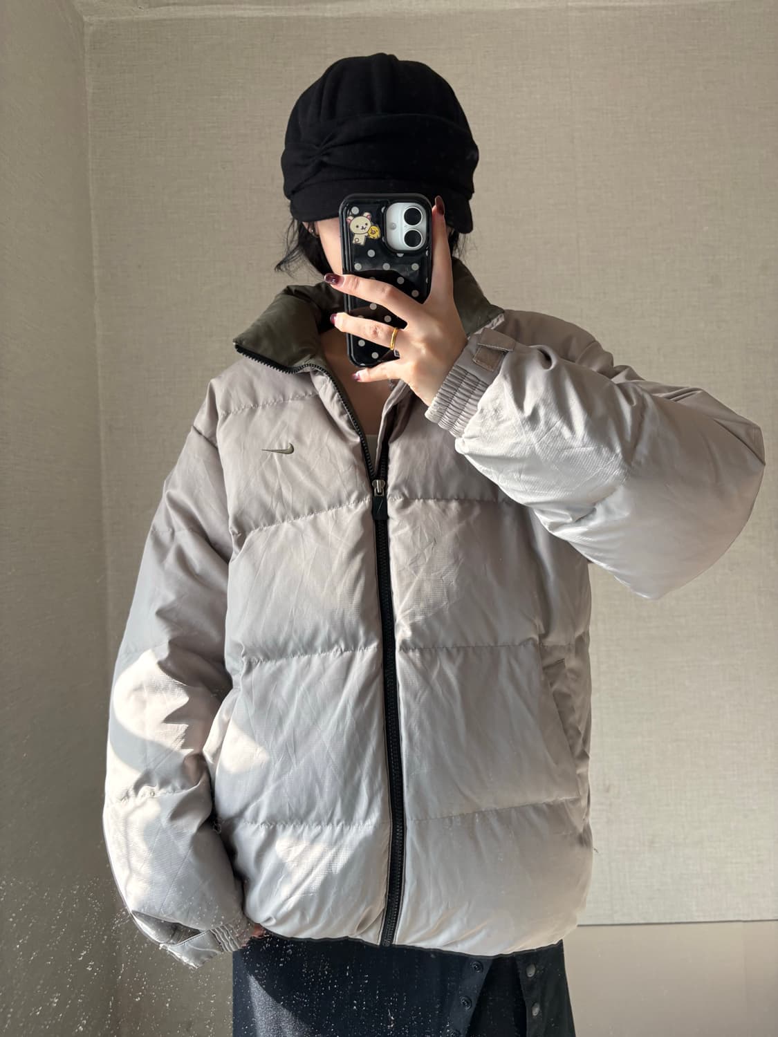 나이키 00s 카키베이지 패딩 상품이미지4