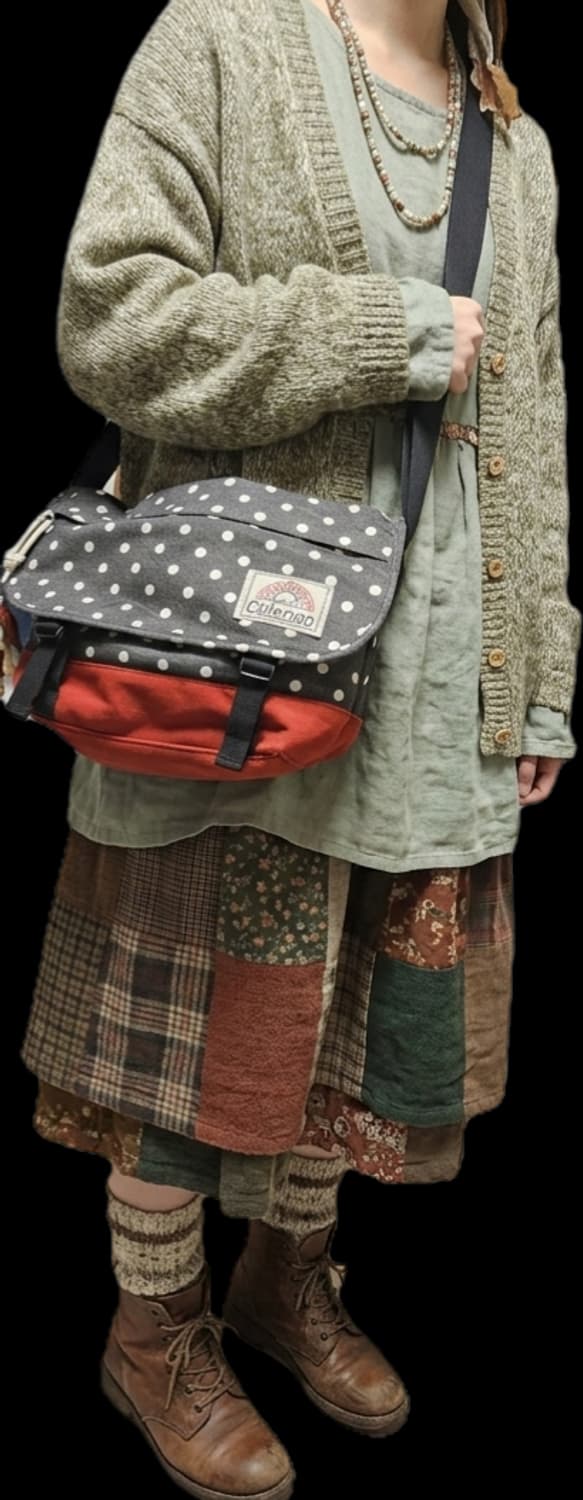 일본 콜맨 빈티지 모리걸 크로스백/땡땡이 도트 상품이미지2