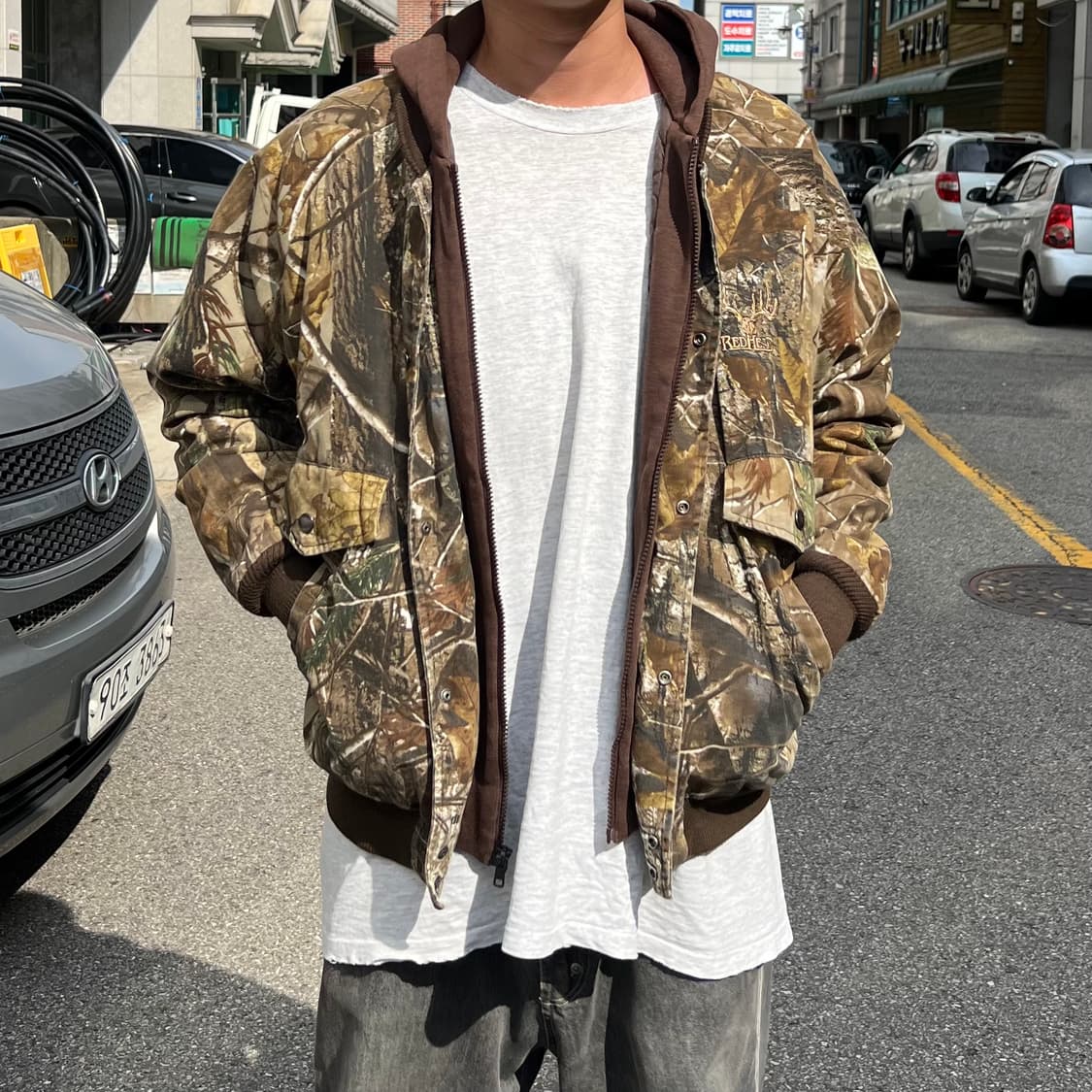 빈티지 Red Head 리얼트리 후디드 봄버 자켓 상품이미지2
