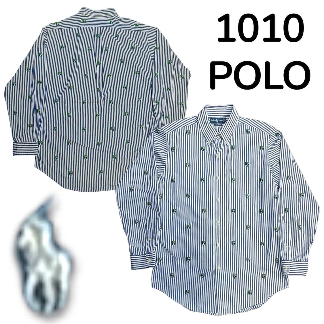 폴로 스트라이프 클래식핏 패턴 셔츠 L 상품이미지1