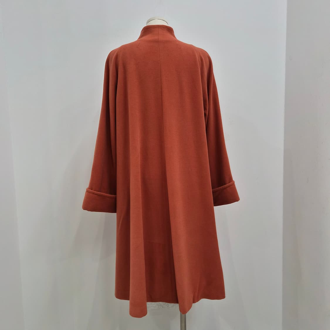이태리산 앙고라 캐시고라 오렌지 하이넥 롱코트 상품이미지3