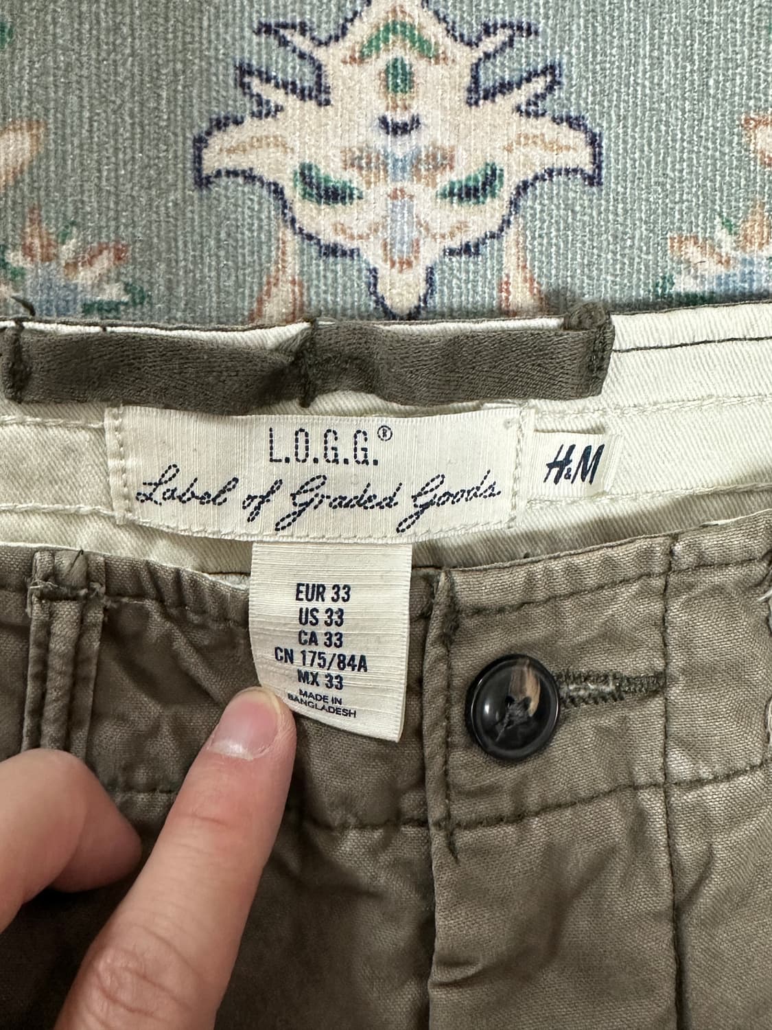 (33)H&M 카고팬츠 올리브 상품이미지3