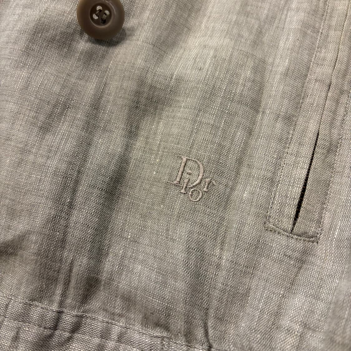 [L] 크리스찬디올 무슈 DIOR 베이지 린넨 봄버 자켓 D908 상품이미지6