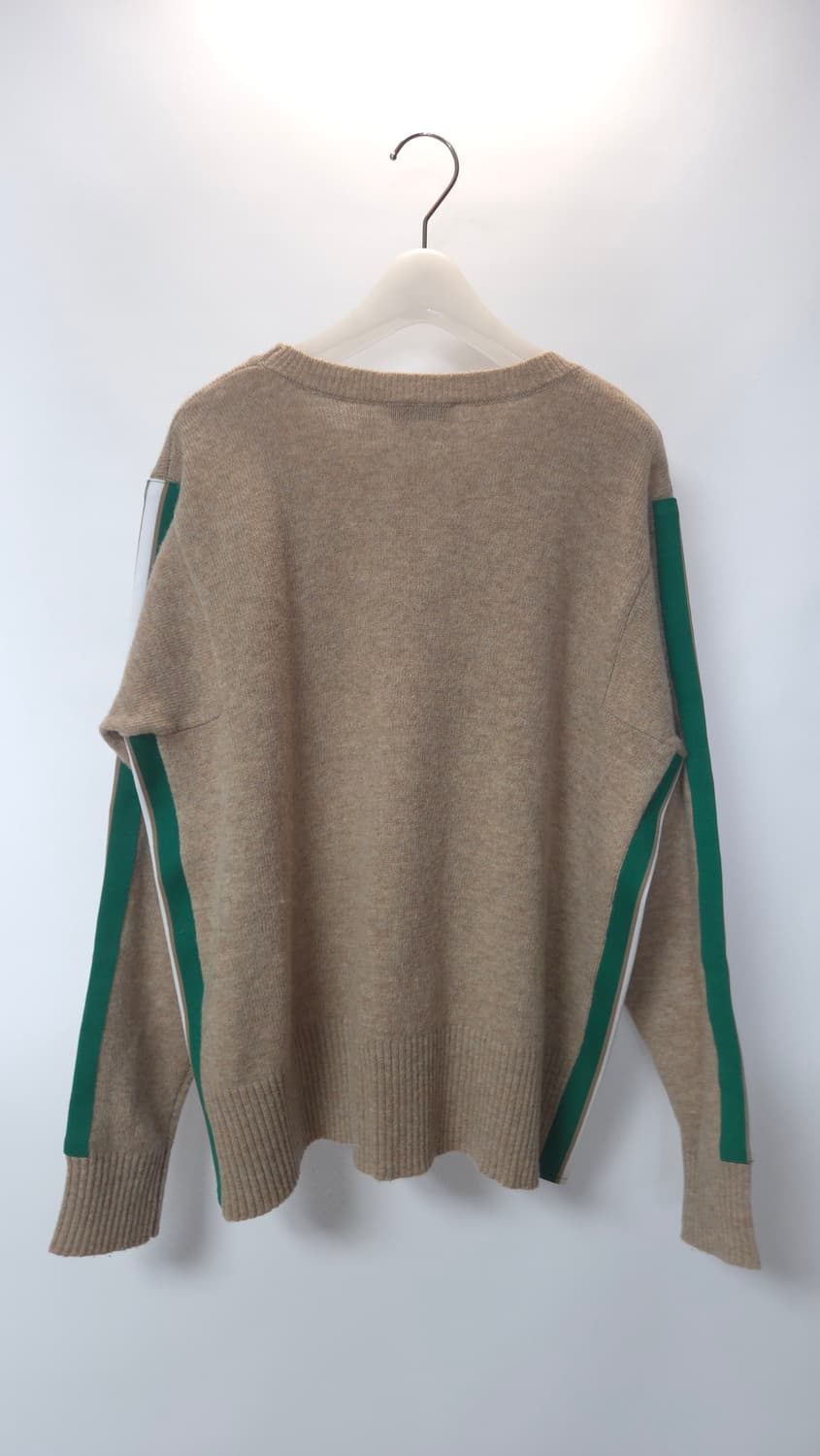 산드로 배색라인 라운드넥 니트 탑 44~66 상품이미지7