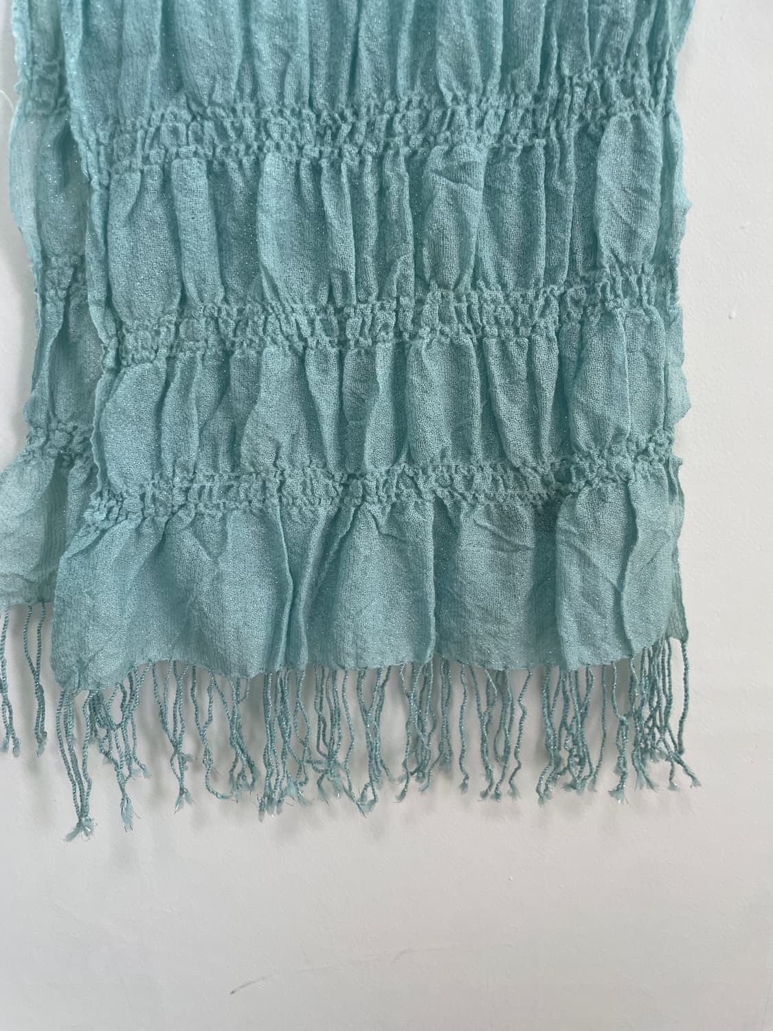 바시에 셔링 텍스처 프린지 머플러 J03751 상품이미지7