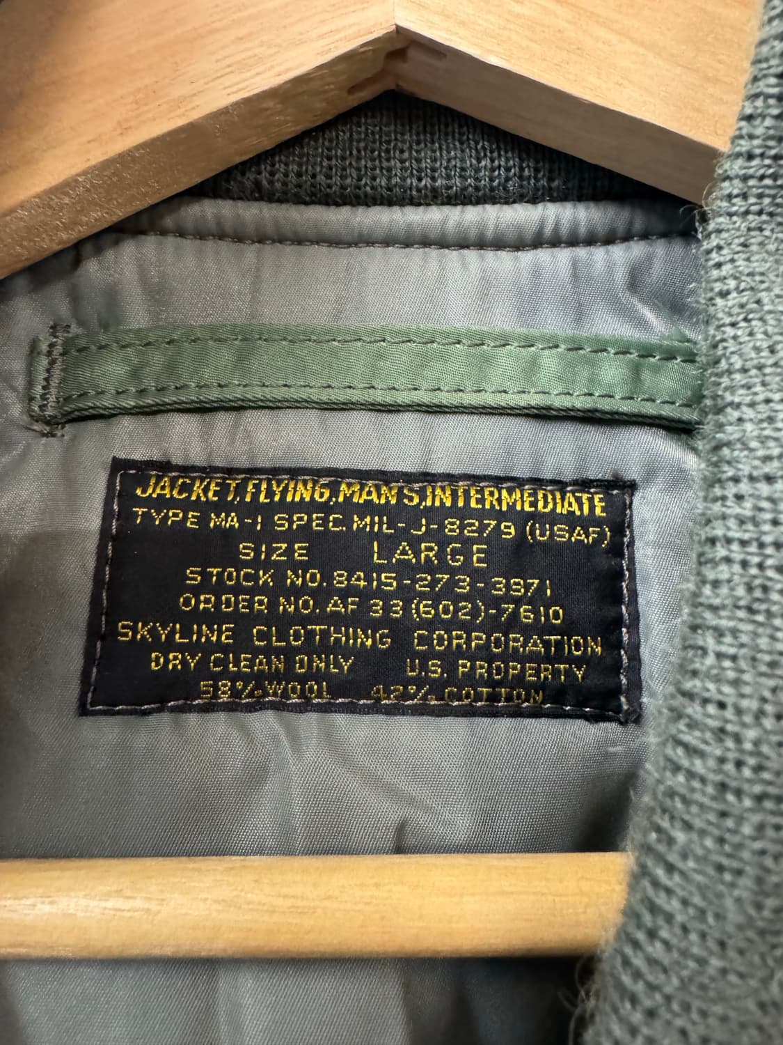 리얼 맥코이 초기형 복각 Ma-1 L 상품이미지3