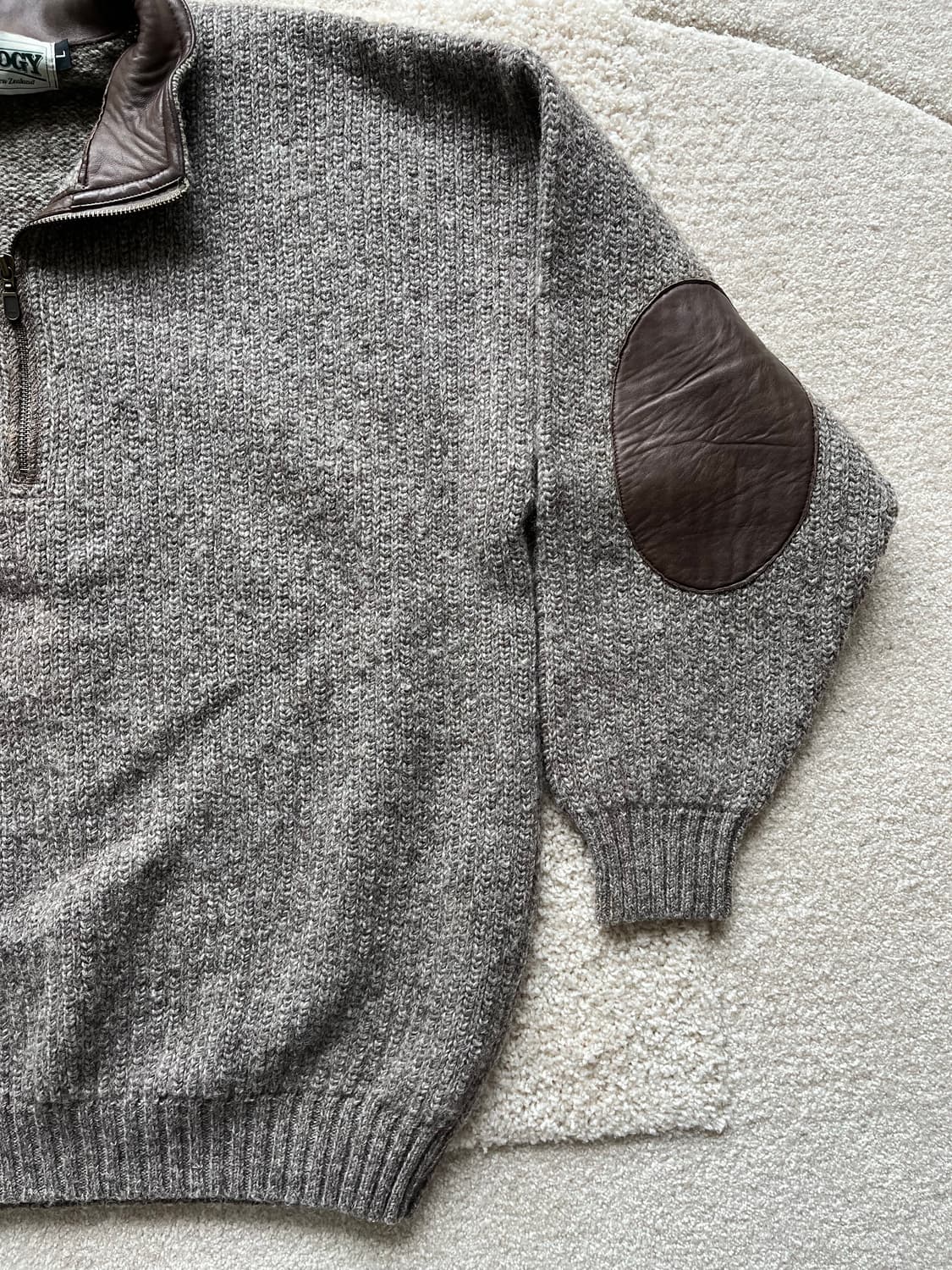 The Ecology 뉴질랜드 울 레더 하프집업 (105) 상품이미지4