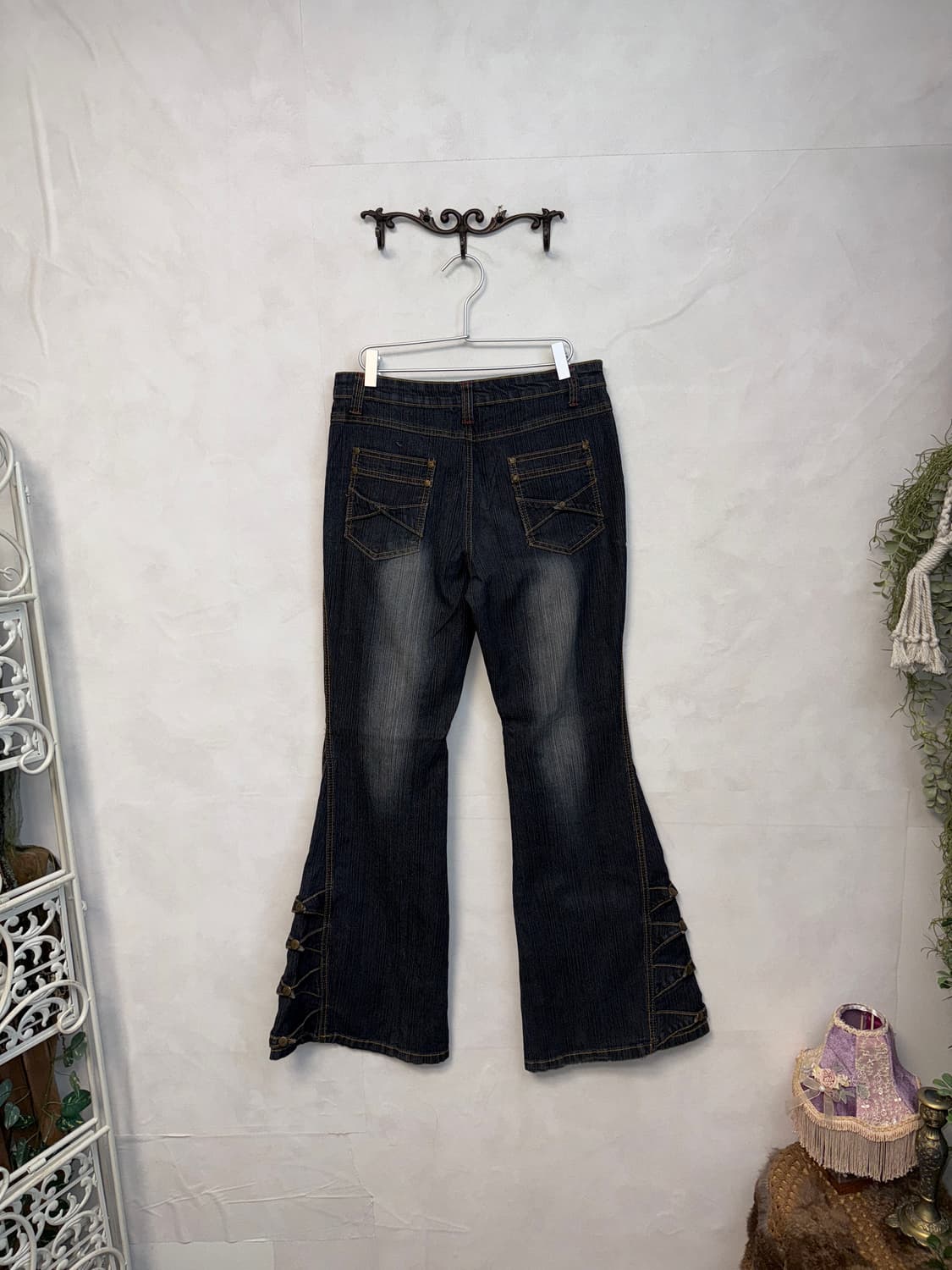 Washing denim western button 부츠컷팬츠 상품이미지3